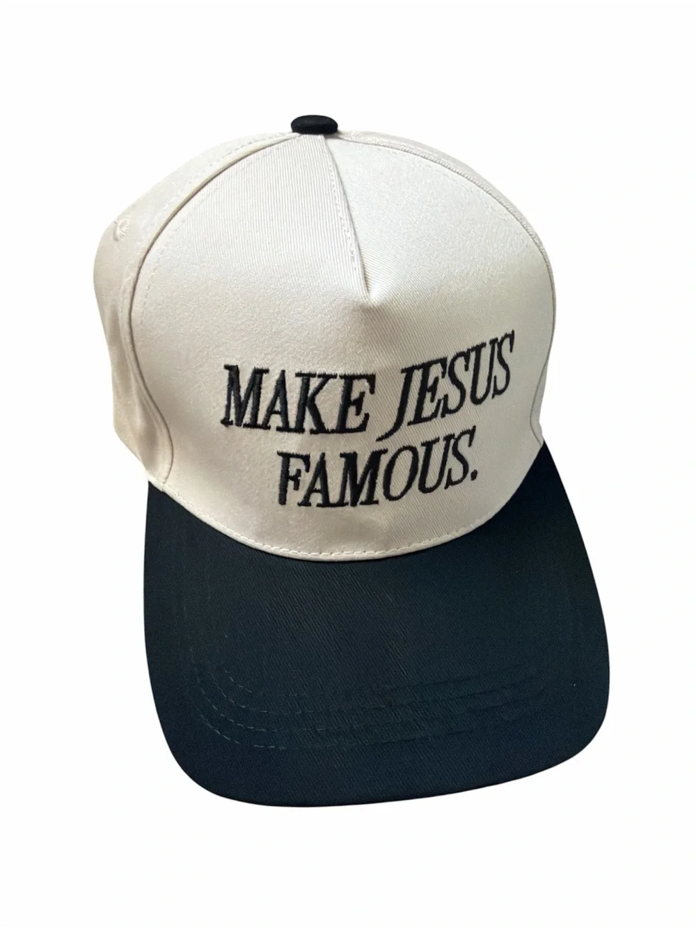 Make Jesus Famous Embroidered Trucker Hat Adjustable Cap